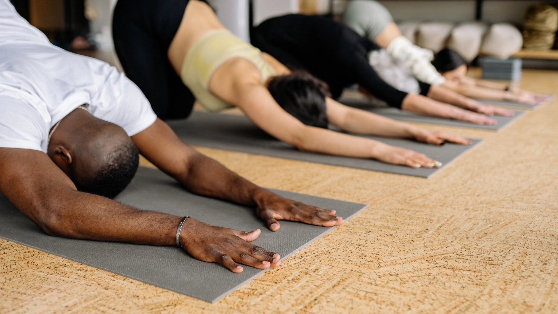 A man doing yoga